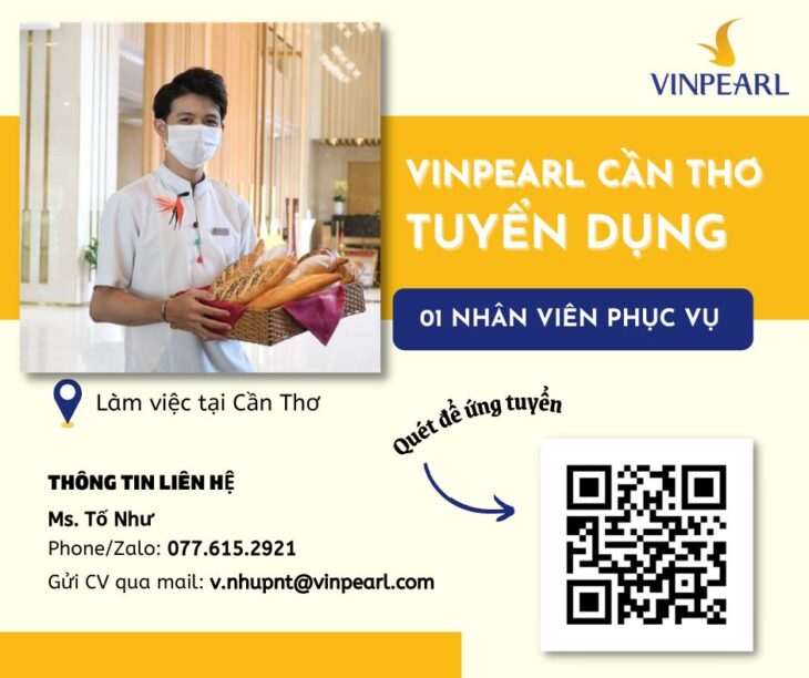 VINPEARL CẦN THƠ cần tuyển NV PHỤC VỤ (nam) VINPEARL CẦN THƠ cần tuyển NV PHỤC VỤ (nam)