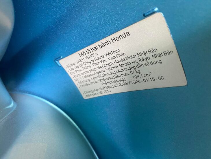 Wave alpha 110. 2019. Xe chạy lướt odo 9 ngàn km