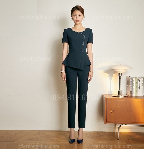 Mẫu áo Lễ tân Nhà hàng form chuẩn, thiết kế mới, đón đầu xu hướng