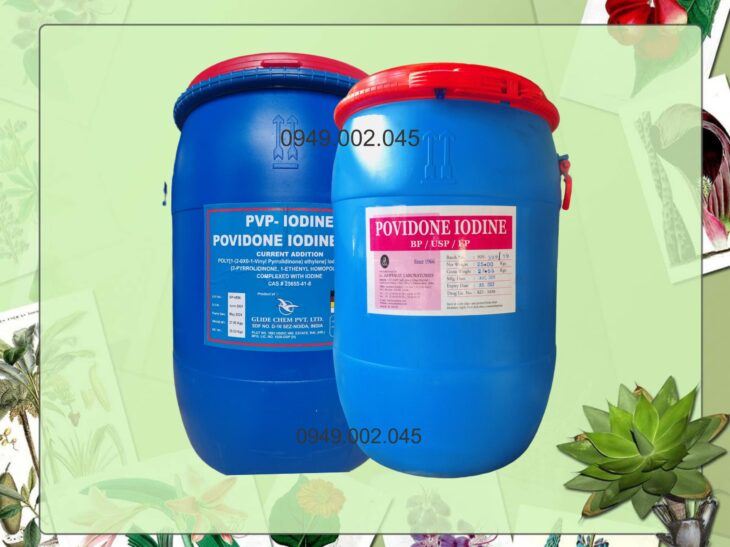 PVP Iodine – Diệt khuẩn, sát trùng dụng cụ ao nuôi thủy sản PVP Iodine – Diệt khuẩn, sát trùng dụng cụ ao nuôi thủy sản