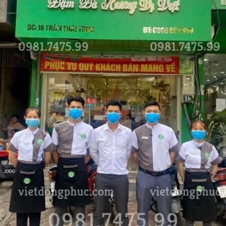 Đồng phục nhà hàng ăn uống trẻ trung, bền đẹp – Miễn phí thiết kế