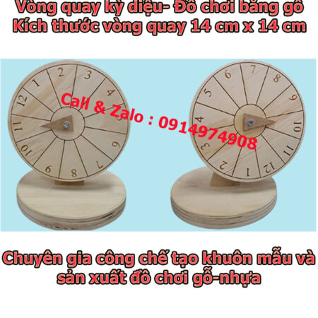 Vòng xoay may mắn để bàn . Sản xuất gia công đồ chơi gỗ theo yêu cầu