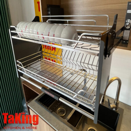 Kệ bát đĩa nâng hạ OVAL TaKing, nan dạng OVAl độc đáo, sang trọng