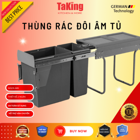 Thùng rác đôi âm tủ hiện đại TaKing