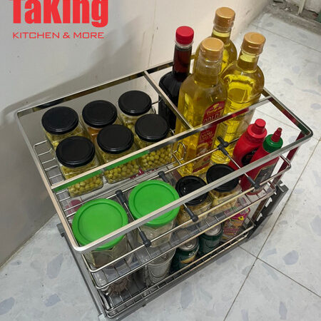 {SUS304} Kệ gia vị cao cấp TaKing, bề mặt điện hóa, thiết kế hiện đại, sang trọng, thẩm mỹ