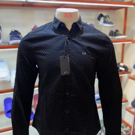 Áo Sơ Mi Nam Tay Dài Đen Chấm Bi #Armani Exchange