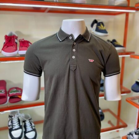 Áo PoLo Xanh Rêu Cổ Viền Trắng Đen Diesel