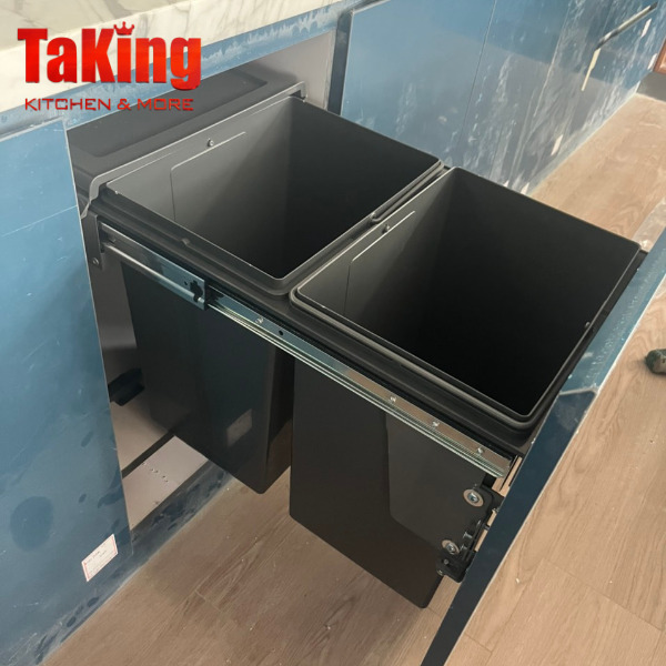 Thùng rác đôi âm tủ hiện đại, chất liệu ABS an toàn TaKing