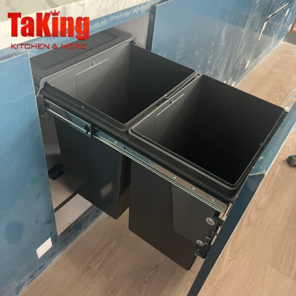 Thùng rác đôi âm tủ 20L cao cấp, hiện đại TaKing