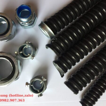 Ống ruột gà lõi thép bọc nhựa vỏ đen bảo vệ cáp điện Ống ruột gà lõi thép bọc nhựa vỏ đen bảo vệ cáp điện