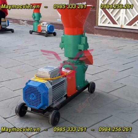 Máy ép cám viên với 3 quả lô ép chạy điện dân dụng 1 pha