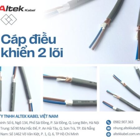 Cáp điều khiển 2 lõi chống nhiễu và không chống nhiễu