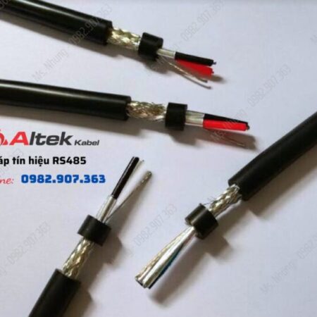 Cáp RS 485 hai lớp chống nhiễu vặn xoắn vỏ đen dày dặn