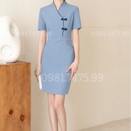 Mẫu váy liền thân thời trang, giá bình dân tại VIỆT ĐỒNG PHỤC