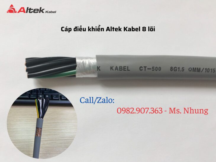 Cáp điều khiển 8 lõi thương hiệu Altek Kabel Đức – tiêu chuẩn châu âu