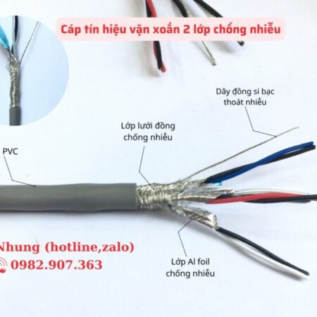 Cáp tín hiệu 2 lớp chống nhiễu (Al foil+lưới đồng đan) Altek Kabel