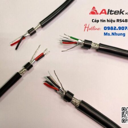 Cáp RS 485 vỏ đen bọc chống nhiễu từng cặp + lưới đồng si bạc Cáp RS 485 vỏ đen bọc chống nhiễu từng cặp + lưới đồng si bạc