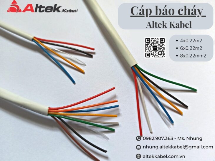 Cáp tín hiệu không chống nhiễu vỏ trắng lõi dẫn chia màu