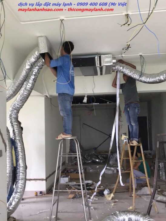 Lắp Đặt Máy Lạnh Giấu Trần Nối Ống Gió Chuyên Nghiệp Tại HCM