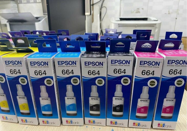 Mực in epson T664 chính hãng dùng cho máy in màu a3 epson L1300/ L360/ L385/ L310…