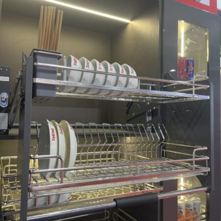 Kệ bát đĩa nâng hạ OVAL độc đáo, thiết kế hiện đại, tinh tế TaKing