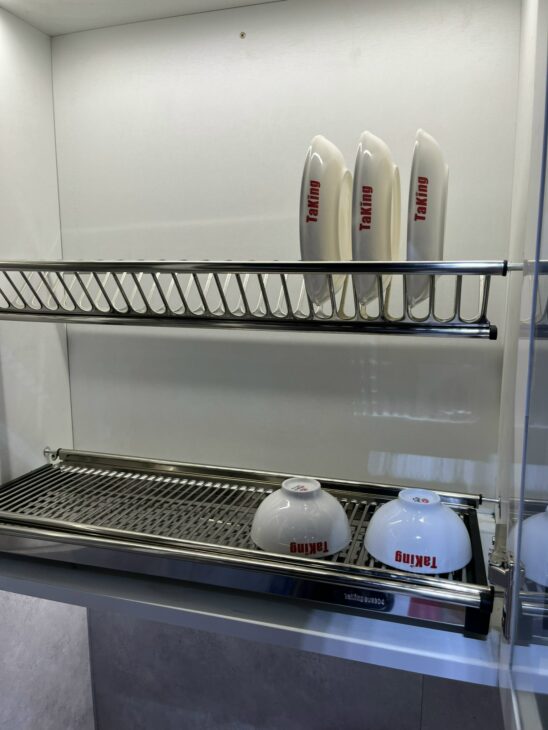 Kệ bát đĩa cố định chữ V 2 tầng hiện đại, thẩm mỹ TaKing