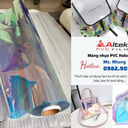 Màng nhựa dẻo PVC Hologram ánh kim 7 bảy chất lượng, giá tốt
