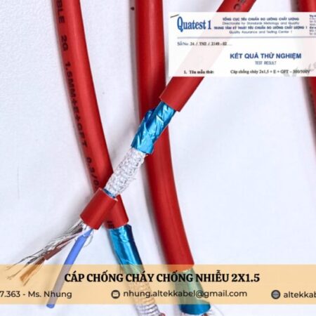 Cáp chống cháy chống nhiễu 2×1.5 Altek Kabel giá ưu đãi, sỉ lẻ toàn quốc Cáp chống cháy chống nhiễu 2×1.5 Altek Kabel giá ưu đãi, sỉ lẻ toàn quốc