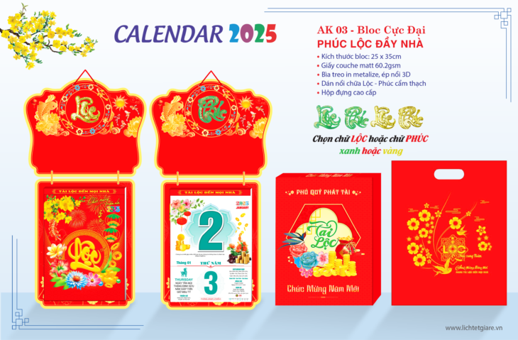 Xem Catalogue Lịch Tết 2025 Năm Ất Tỵ Mới Nhất