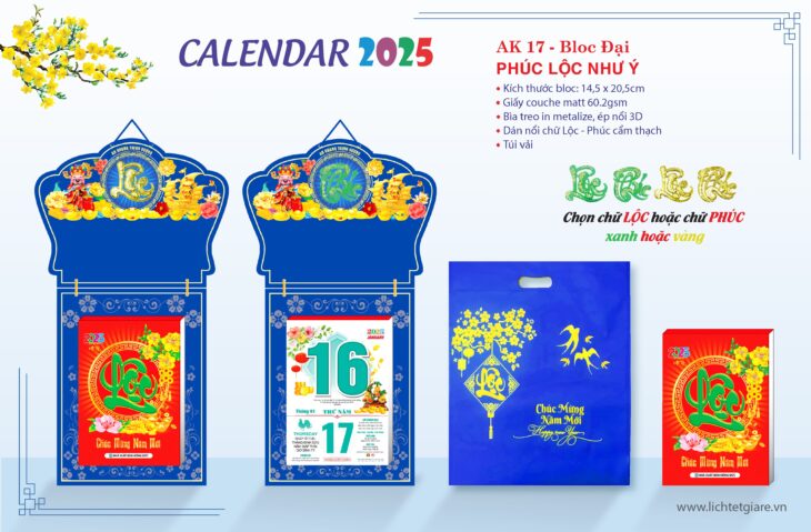 Lịch Bloc Màu Xanh Đẹp Mắt – Sự Lựa Chọn Hoàn Hảo Cho Mọi Không Gian Sống