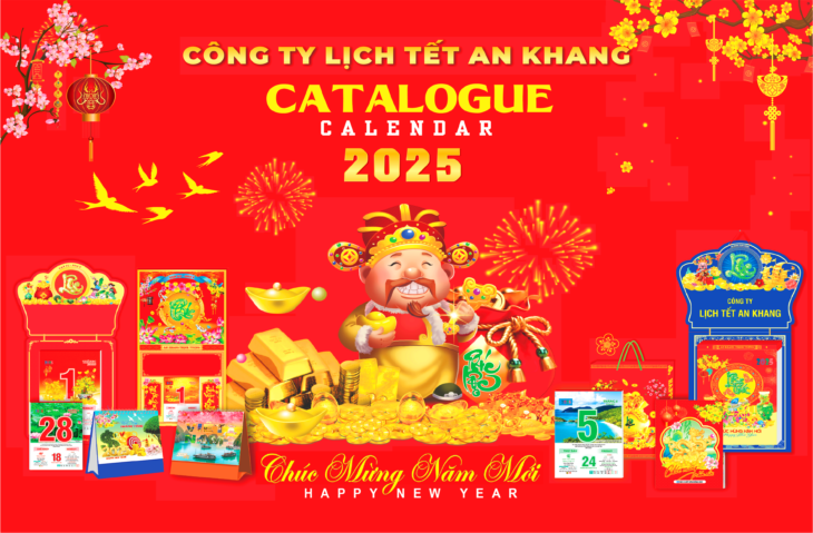 Mẫu Lịch Bìa Lò Xo Giữa Chim Én Và Di Lặc Cho Bloc Mọi Kích Cỡ Năm 2025