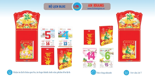 In lịch tết tại Long An, in lịch tết theo yêu cầu