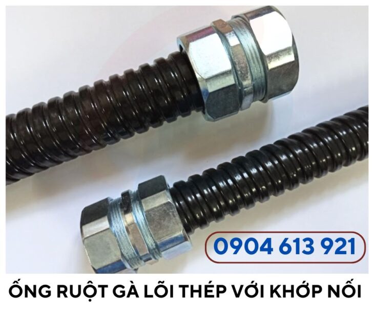 Ống ruột gà lõi thép bọc nhựa D16 D20 D25 Đà Nẵng, HCM, Hà Nội