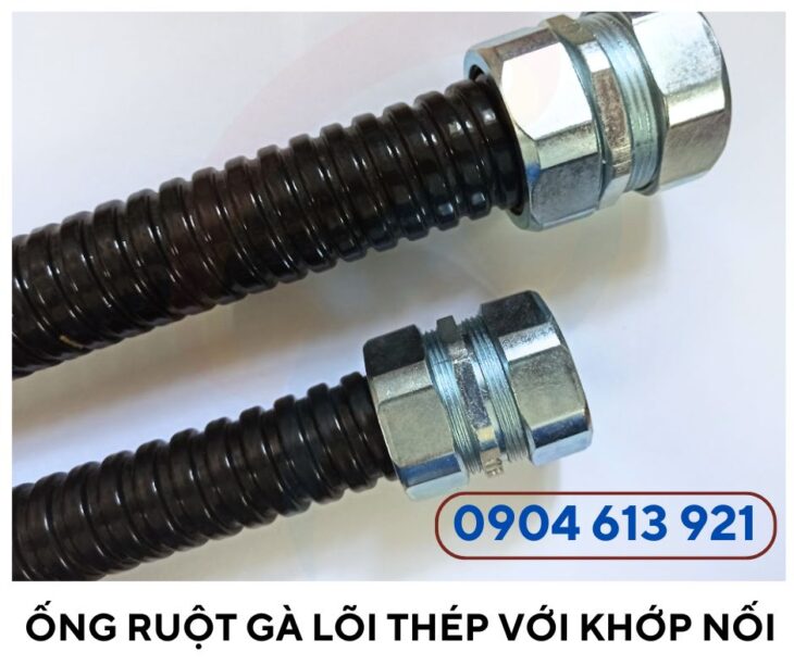 Ống ruột gà lõi thép bọc nhựa D16 D20 D25 Đà Nẵng, HCM, Hà Nội