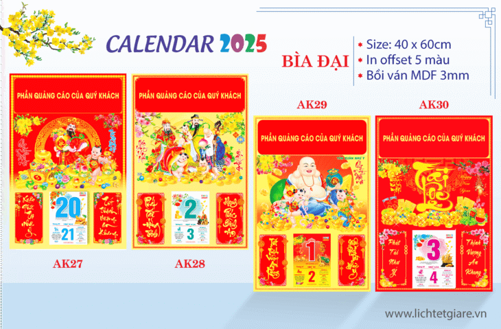 Những Mẫu Lịch Treo Tường Tết Việt Nam Được Ưa Chuộng Tại Đức