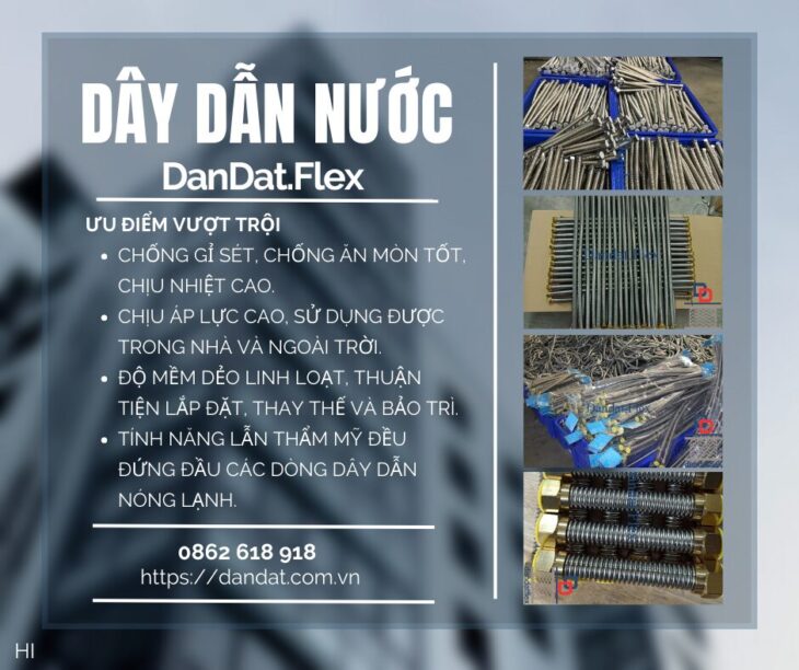 Dây Dẫn Nước Chịu Nhiệt Cho Bình Nóng Lạnh Inox 304, Dây cấp nước 304, Dây nối mềm cho bình nước nón