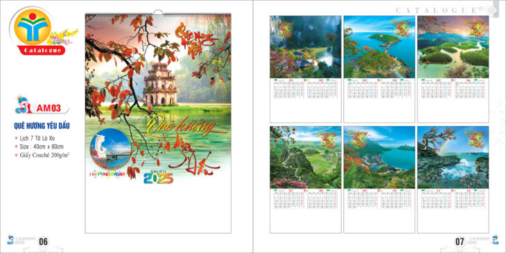 Thiết Kế Lịch 7 Tờ Độc Đáo Tại Bình Định