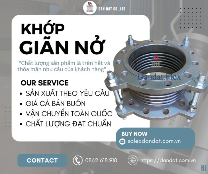 Khớp Co Giãn Cho Nồi Hơi Công Nghiệp| Khớp Nối Co Giãn Chịu Áp Cao – Giải Pháp Từ Dan Dat Co.,LTD