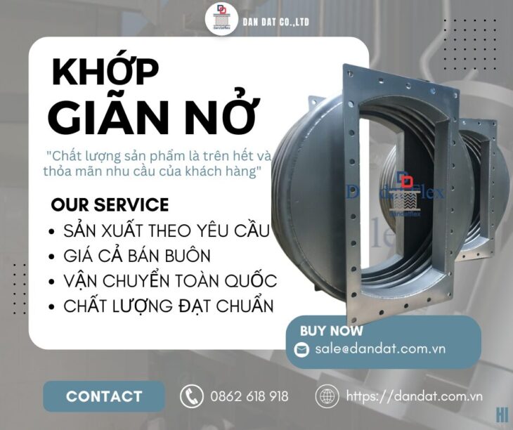 Khớp Co Giãn Cho Nồi Hơi Công Nghiệp| Khớp Nối Co Giãn Chịu Áp Cao – Giải Pháp Từ Dan Dat Co.,LTD