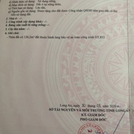 Bán nhà cấp 4 mặt tiền kinh doanh vị trí đẹp DT 7x34m Tỉnh Lộ 833, Nhựt Ninh, Tân Trụ , Long An