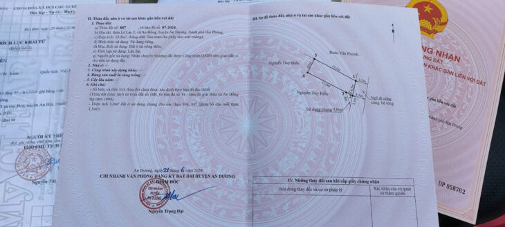 ĐẤT CHÍNH CHỦ – GIÁ TỐT – Vị Trí Đẹp Tại Thôn Lê Lác 2, Xã An Hồng, Huyện An Dương, Thành phố Hải