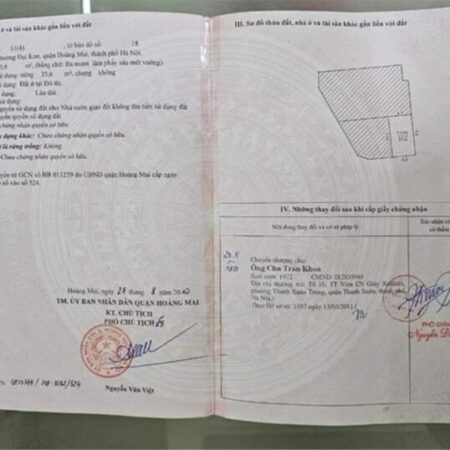 Bán nhà chính chủ 36m2, 3 tầng, 3PN, tại Kim Giang, Hoàng Mai, HN, xe con đậu cửa, giá nhỉnh 4,5 tỷ