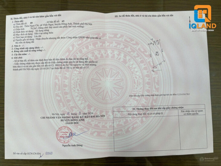 Phải rất nhanh ! ngoc chi, vĩnh ngọc, 76m2, ô tô, gần chợ, gần trường, chỉ 5 tỷ