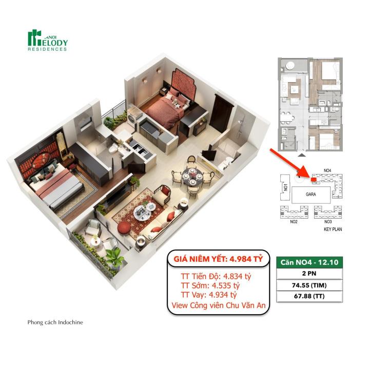 CĂN HIẾM suất ngoại giao giá rẻ 2PN – 3PN HN Melody Linh Đàm, Hoàng Mai HN, CK 9% ký luôn CĐT, HTLS
