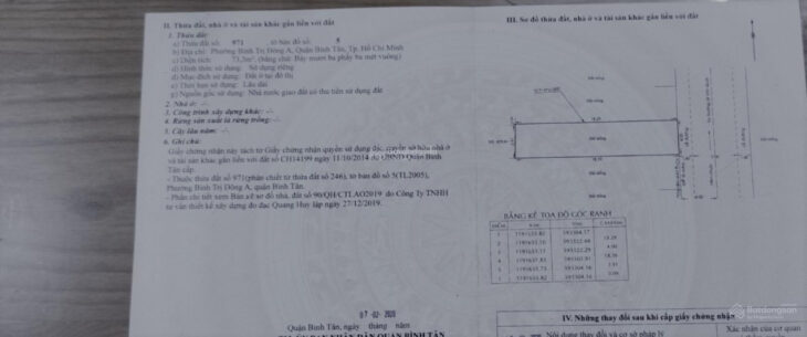 Bán đất hẻm 427 Lê Văn Qưới Bình Tân 73,3m giá 5,9 tỷ