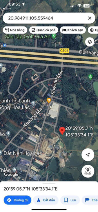 Mảnh đất TCHN tại thôn Khoang Mái, xã Đồng Trúc, huyện Thạch Thất, TP Hà Nội.