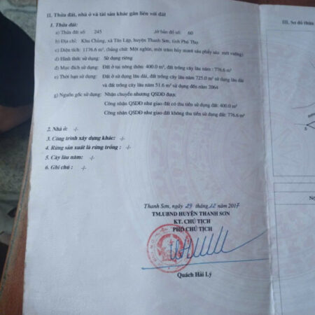 HOT ĐẤT ĐẸP – GIÁ TỐT – Vị Trí ĐẮC ĐỊA Tại Khu Chủng, Xã Tân Lập, Huyện Thanh Sơn, Huyện Phú Thọ HOT ĐẤT ĐẸP – GIÁ TỐT – Vị Trí ĐẮC ĐỊA Tại Khu Chủng, Xã Tân Lập, Huyện Thanh Sơn, Huyện Phú Thọ