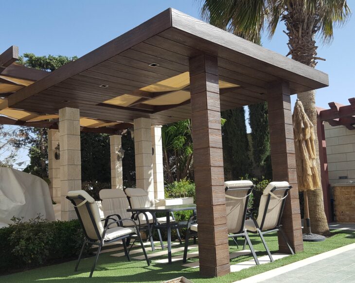 Tấm xi măng giả gỗ ốp tường & cách thi công kiểu vảy cá