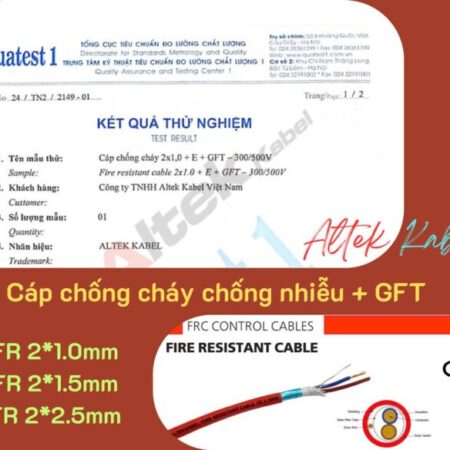 Cáp chống nhiễu chống cháy Fire Alarm 1 Pair 16AWG Altek Kabel Cáp chống nhiễu chống cháy Fire Alarm 1 Pair 16AWG Altek Kabel