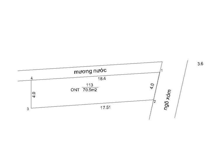 dt; 65,8m xã dại yên làn 2 tỉnh lộ 419 lô góc thoáng đường ô tô thông